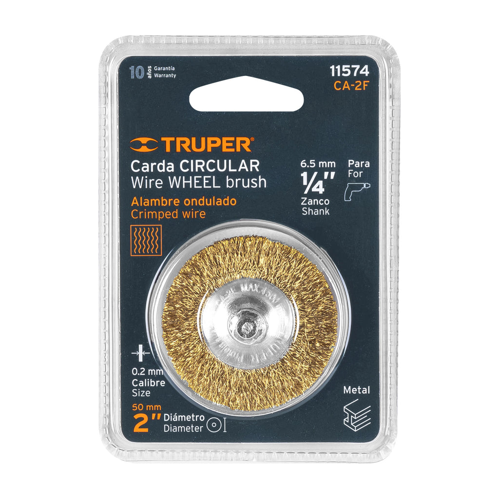 Carda circular 2" alambre fino para taladro TRUPER CA-2F (11574)
