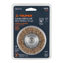 Cargar imagen en el visor de la galería, Carda circular 3" alambre grueso para taladro TRUPER CA-3 (11570)