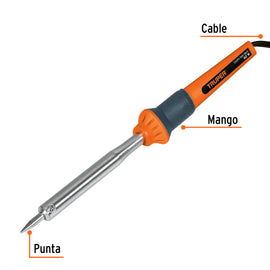 Cautín 60 W tipo lápiz para trabajo pesado, TRUPER CAU-60 (17547)