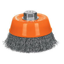 Cargar imagen en el visor de la galería, Carda copa 5" alambre ondulado fino, eje M14, TRUPER CO-512M (11538)