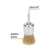 Cargar imagen en el visor de la galería, Carda de copa 1-1/8" alambre grueso para taladro, TRUPER COM-1-1/8 (11596)