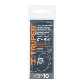 Lente sombra 10 para caretas abatibles Truper CRI-C-10 (14274)