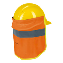 Cargar imagen en el visor de la galería, Cubrenuca para casco, naranja con reflejante, TRUPER CUNU-N (12355)