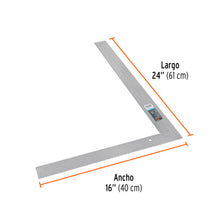 Cargar imagen en el visor de la galería, Escuadra 16"x24" de acero para cantero, TRUPER E-16X24 (14384)
