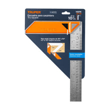 Cargar imagen en el visor de la galería, Escuadra 10" para carpintero con mango 100% de aluminio TRUPER EC-10 (14374)