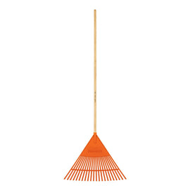 Escoba plástica flexible para jardín, 22 dientes, mango 48