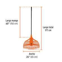 Cargar imagen en el visor de la galería, Escoba plástica flex. p/jardín, 26 dientes, mango acero 54" TRUPER EP-26X (19881)