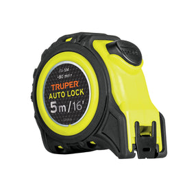 Flexómetro Auto-Lock contra impactos 5 m cinta 19 mm TRUPER FA-5M (10747)