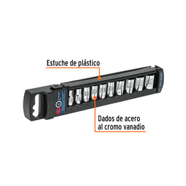 Juego de 10 dados cuadro 1/4