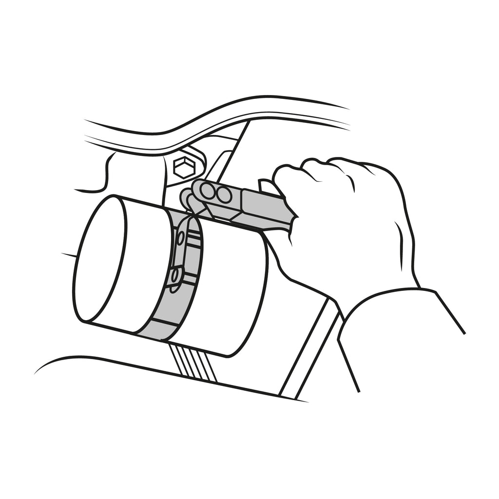 Llave de banda metálica 2-1/2" a3-1/4" para filtro de aceite TRUPER LF-5 (14515)