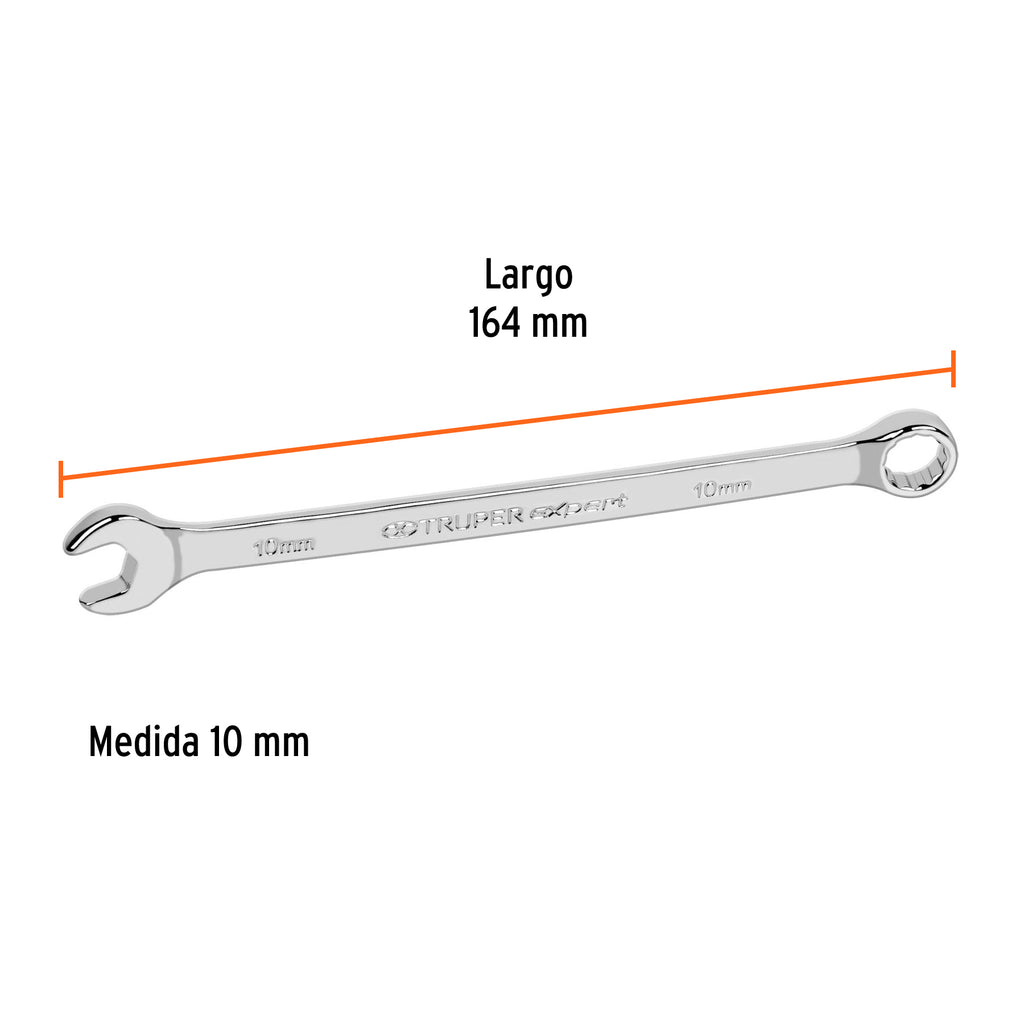 Llave inglesa 10 mm x 164 mm de largo, TRUPER Expert LL-2010M (15614)