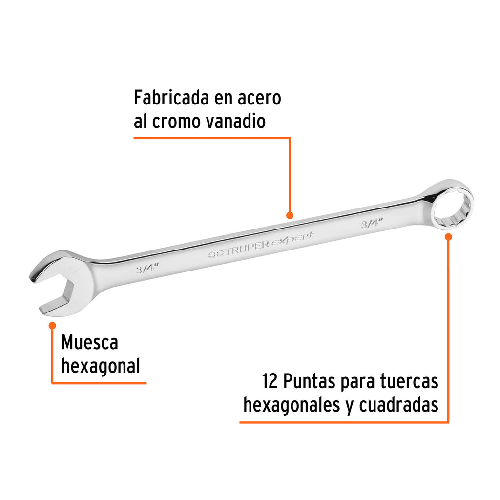 Llave inglesa 3/4" x 278 mm de largo, TRUPER Expert LL-2024 (15598)