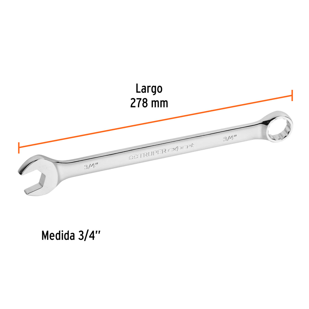Llave inglesa 3/4" x 278 mm de largo, TRUPER Expert LL-2024 (15598)