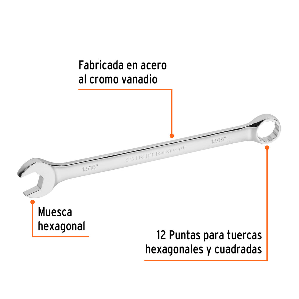 Llave inglesa 13/16" x 298 mm de largo, TRUPER Expert LL-2026 (15599)