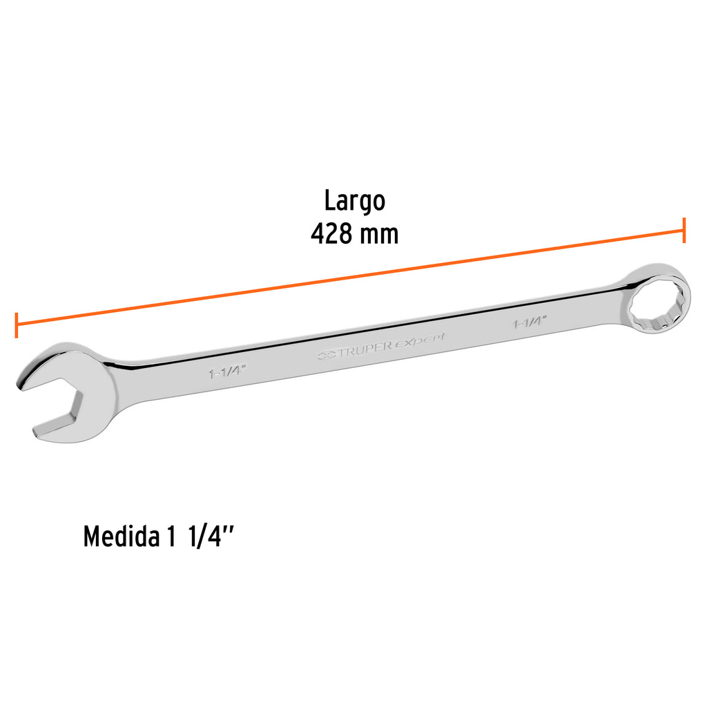 Llave inglesa 1-1/4" x 428 mm de largo, TRUPER Expert LL-2040 (15605)