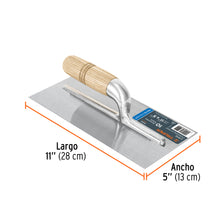 Cargar imagen en el visor de la galería, Llana 11" canto recto, 10 remaches, mgo madera, TRUPER  LLM-11 (15400)