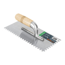 Cargar imagen en el visor de la galería, Llana 11" dentado cuadrado 1/4", 6 remaches, mango madera TRUPER LLM-6C (15410)