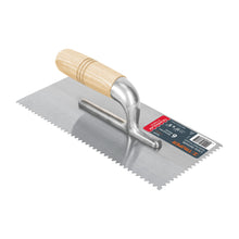 Cargar imagen en el visor de la galería, Llana 11" dentado triangular, 6 remaches, mango madera, TRUPER LLM-6D (15409)