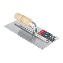 Cargar imagen en el visor de la galería, Llana 11" dentado triangular, 10 remaches, mango madera, TRUPER LLMD-11 (15403)