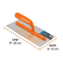 Cargar imagen en el visor de la galería, Llana 11" canto recto, 6 remaches, mgo plástico, TRUPER LLP-6L (15412)