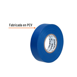 Cinta de aislar de 18 m x 19 mm, azul, TRUPER M-33Z (12505)