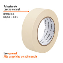 Cargar imagen en el visor de la galería, Cinta masking tape de 1-1/2" x 50 m, TRUPER MSK-1-1/2 (12592)