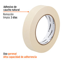 Cargar imagen en el visor de la galería, Cinta masking tape de 1" x 50 m, TRUPER MSK-1 (12591)