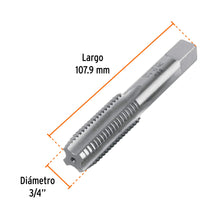 Cargar imagen en el visor de la galería, Machuelo semicónico 3/4"x10 UNC, TRUPER MT-3/4X10 (11425)