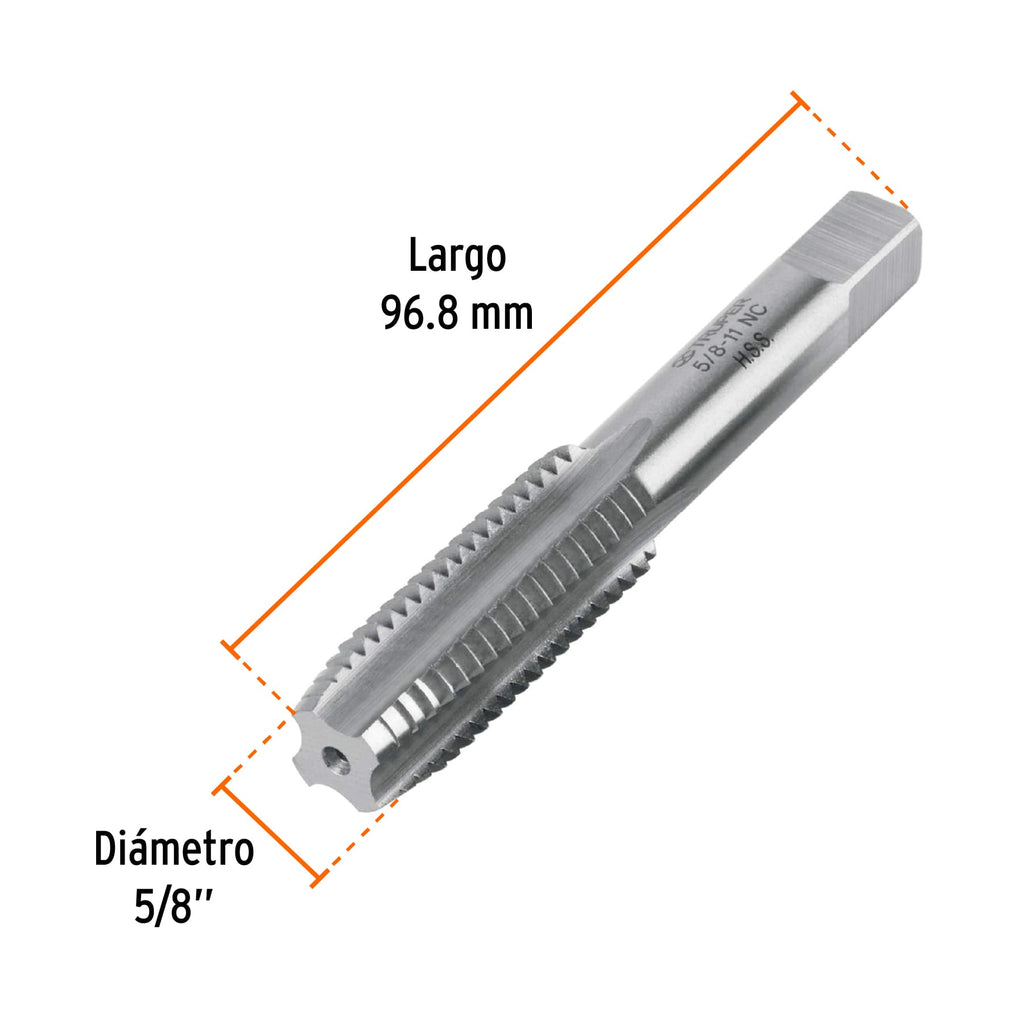 Machuelo semicónico 5/8"x11 UNC, TRUPER MT-5/8X11 (11423)