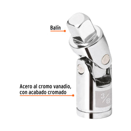 Nudo universal para dados con cuadro de 3/8
