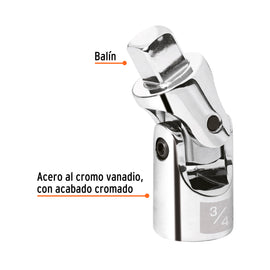 Nudo universal para dados con cuadro de 3/4