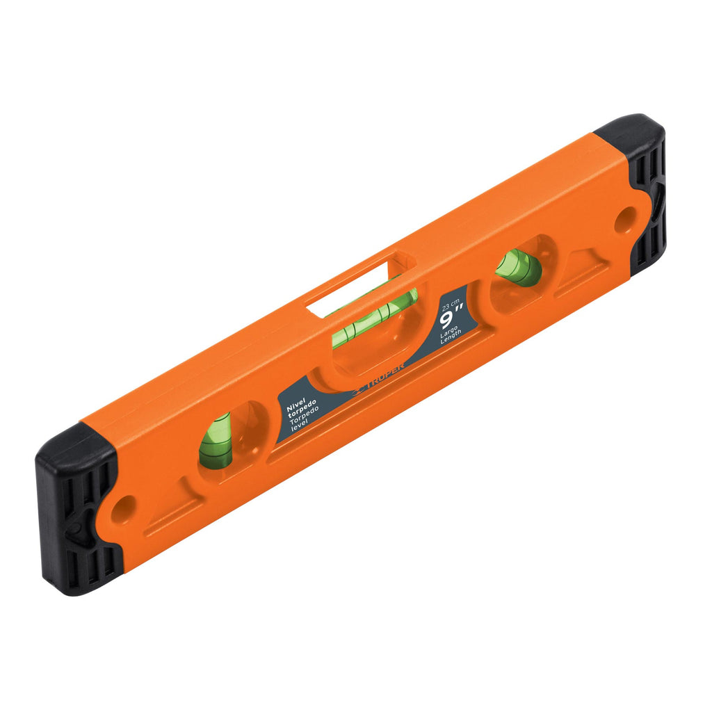 Nivel torpedo magnético de 9" con cuerpo de ABS, TRUPER NT-9 (11223)
