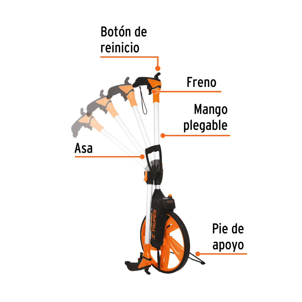 Odómetro con freno, rueda de 13", TRUPER ODM-12 (15831)