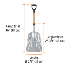 Cargar imagen en el visor de la galería, Pala sanitaria cabeza #15-1/2 aluminio, puño "Y", mango 27" TRUPER PALY-14 (17233)