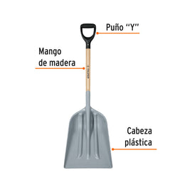 Pala sanitaria cabeza plástica, puño