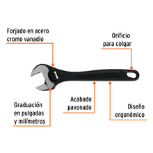 Cargar imagen en el visor de la galería, Llave perica 10" profesional pavonada, TRUPER Expert PET-10 (15502)