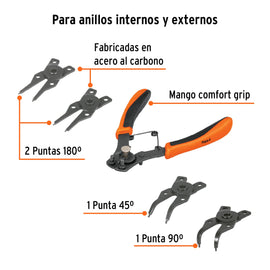 Pinza para anillos de retención 6