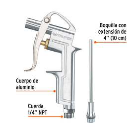 Pistola para sopletear, con extensión de 4