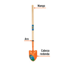 Cargar imagen en el visor de la galería, Pala redonda para niños con mango de 30", TRUPER PRL-KID (17239)