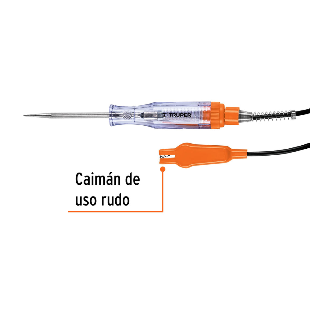Probador de circuitos de corriente directa 20 cm, c/caimán TRUPER PROCO-20X (13985)