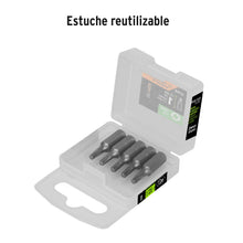 Cargar imagen en el visor de la galería, Estuche con 5 puntas torx T15 largo 1", TRUPER Expert PUDE-5115 (12198)