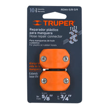 Cargar imagen en el visor de la galería, Reparador 5/8"-3/4" de ABS para manguera, TRUPER REMA-5/8-3/4 (12720)