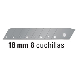 Estuche con 10 cuchillas SK4 de 18 mm para cutter, TRUPER REP-CUT-6 (16965)