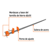 Cargar imagen en el visor de la galería, Sargento 60" de solera de acero, TRUPER S5 (17738)