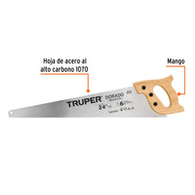 Cargar imagen en el visor de la galería, Serrucho 24" Dorado, 6 DPP, TRUPER STD-24 (18170)