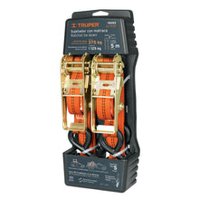 Cargar imagen en el visor de la galería, Juego de 2 sujetadores con matraca carga máxima 1125 kg, TRUPER SU-1125R (19282)