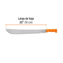 Cargar imagen en el visor de la galería, Machete estándar 20" cacha naranja remachada, TRUPER T-460-20P (15886)