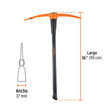 Cargar imagen en el visor de la galería, Zapapico 7 lb, mango fibra de vidrio 36", TRUPER ZP-7M (18630)