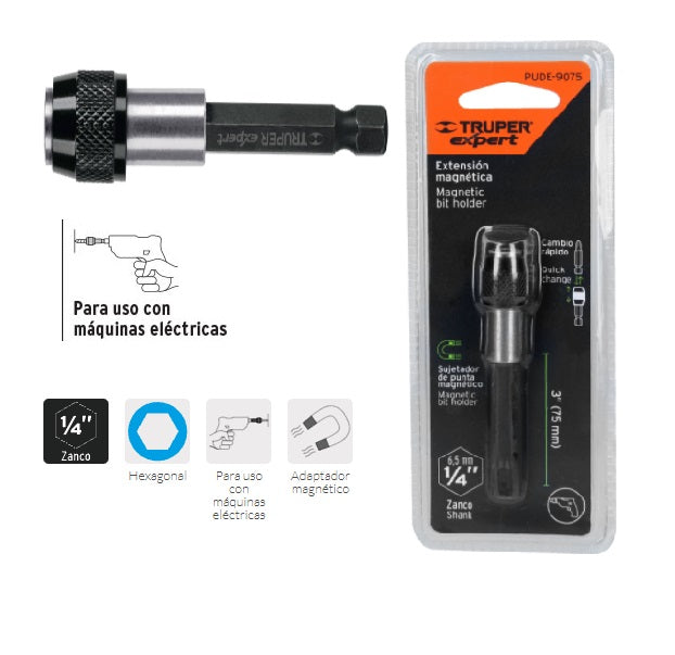 Adaptador para puntas magnética 75mm PUDE-9075 (11873)