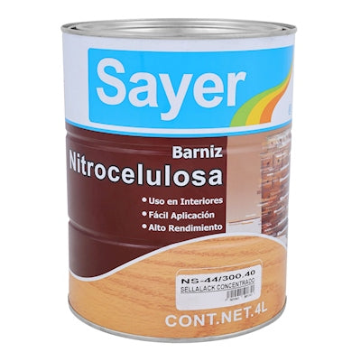 Barniz nitrocelulosa SAYER NS-44/300.40 sellalack concentrado 4L